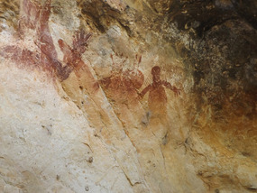 Aboriginal art work end of tunnel creek