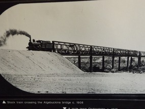 Algebukina bridge with old ghan train