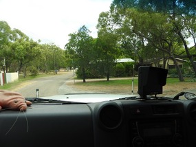 Driving into Mt Carbine van park