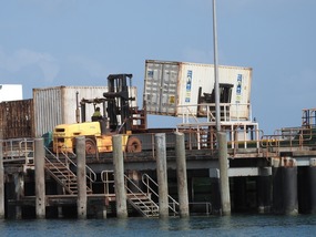 unloading cargo