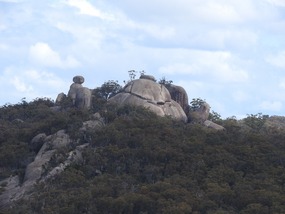 Sphinx on left Turtle rock right from Castle rock