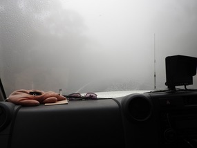over the top in fog 