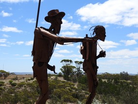 John Eyre & Aboriginal tracker 