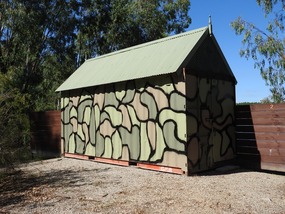 shipping container disguised bird hide 