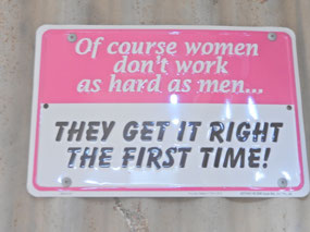 sign in shower area Nomranton caravan park