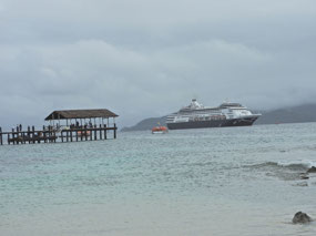 Doni island -ship and Tender boat