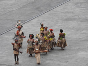 Greeting dancers