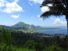 Looking across bay to Volcano