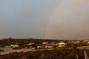 Rainbow over camp
