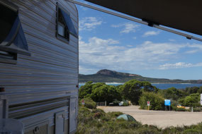 view lucky bay from van