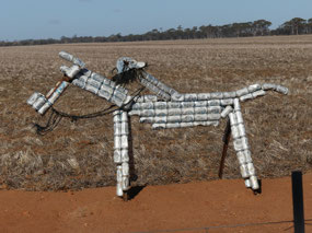 horse of tin cans