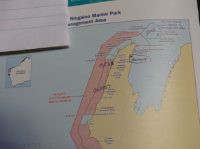 Map of Cape range and Ningaloo