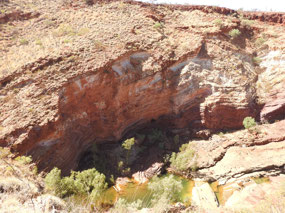 gorge swimmimg pool from top lookout