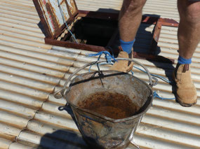 bucket and soak hole