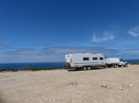 camp looking out over ocean