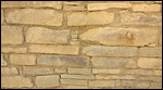 Many small rocks put in the wall