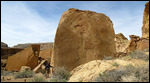 Massive boulder that fell with Steve in foreground