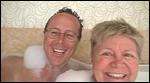 Enjoying the tub at MGM
