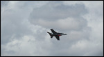 Military jet zooooooming over