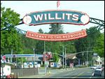 Entrance to Willits, CA