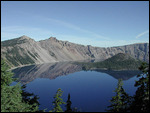 Wizard Island in the middle of Crater Lake