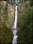 Multnomah Falls with water