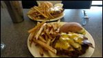 Burger at Wolfie's Diner