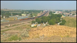 We sat on this hill overlooking the railyard