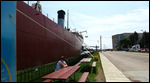 Large ship that was open for touring