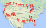 Travel Map for 2015
