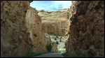 Carved out rocks for road