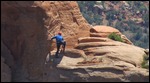 Climber on Independence Monument