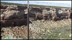 Rock face showing vertical erosion