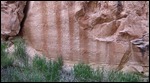 Stripes in the rock face