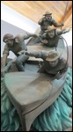 Life size statue while shooting the rapids