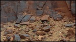 Varnished rocks