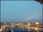 Rome port area with blanket lightening