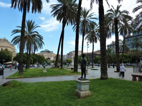 We wandered around the city