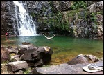 Matt swimming at Temurun Falls