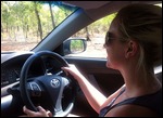 Laurs takes to the wheel