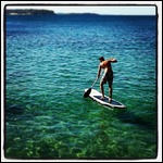 Matt paddle boarding