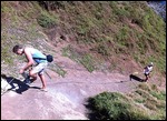 Climbing down to Crystal Pool
