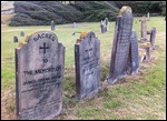 Very old headstones in the cemetery