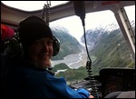 Eek I'm in a helicopter above a glacier!!