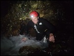 Matt climbing a waterfall!