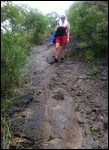 Walk down old lava flow to Captain Cook