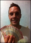 Matt loving being a millionaire!