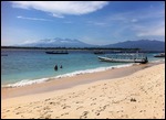The view of Rinjani from Gili T