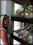 Inside the memorial stupa