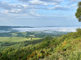 Low hanging clouds in the valley.